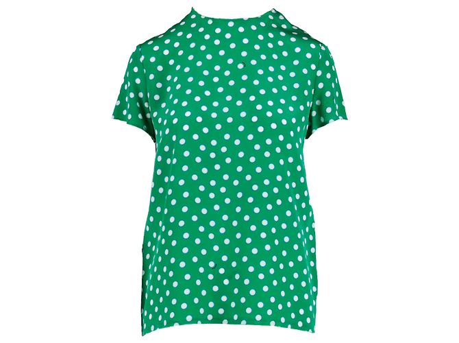 Top a pois Miu Miu - anni '10 Verde