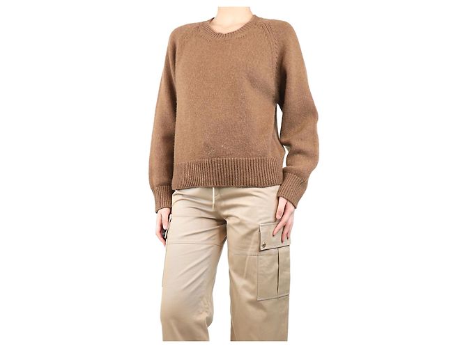 Aime Brauner Kaschmirpullover - Größe UK 8