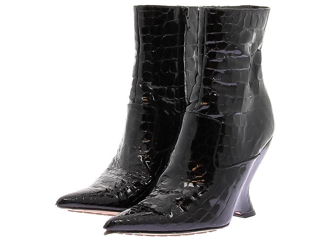 BOTTEGA VENETA Ankle boots T.EU 37.5 Patent leather Black
