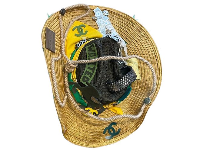 Maison Michel Catherinettes Straw Hat Multi Color Multiple colors