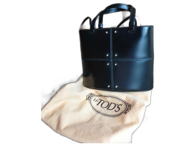 Borsa Tod's in pelle liscia nera Nero