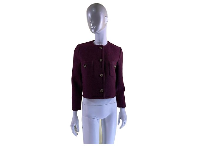 Chaqueta Blazer Ba&Sh Meredith Burdeos Tweed