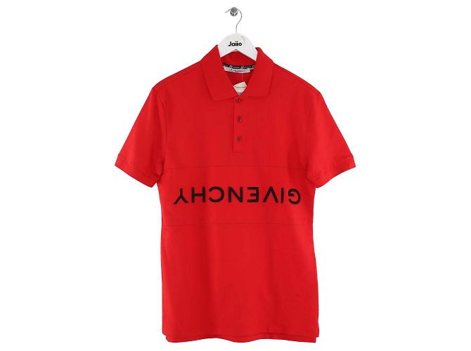 Givenchy Polo de algodão vermelho