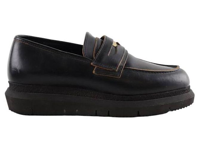 Sacai Schwarze Lederloafers
