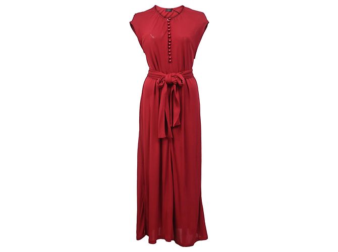 Joseph Romy Crepe Dress in Red Viscose