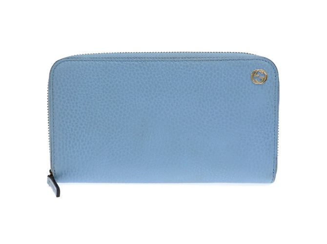 Cartera larga Gucci Interlocking G Azul claro