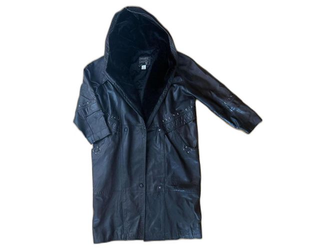 Pellessimo Leder Trenchcoat aus Lammleder Dunkelbraun
