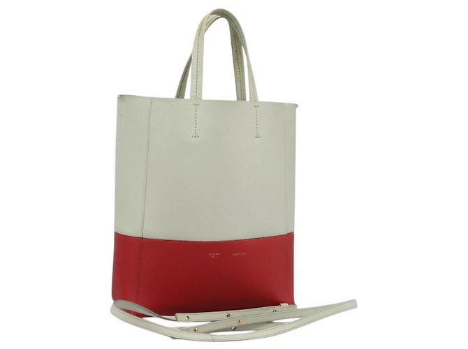 Céline CELINE Tote Bag Leather 2way Red Auth ep7482