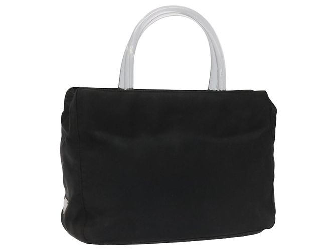 PRADA Bolsa de mão em nylon preto Auth KD065