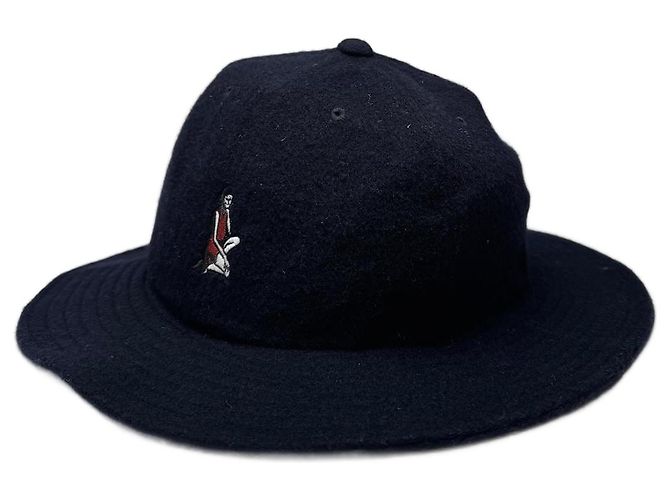 Issey Miyake Vintage Pleats Please Wool Hat Marine Navy blue