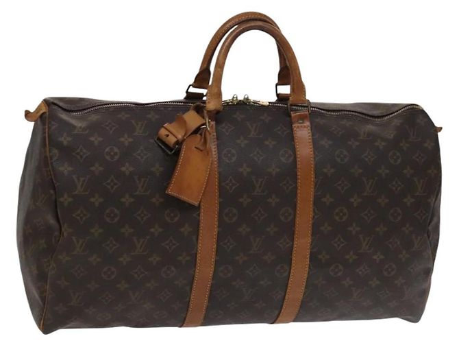 LOUIS VUITTON Monogram Keepall 55 Borsa Boston M41424 LV Auth MY056 Monogramma