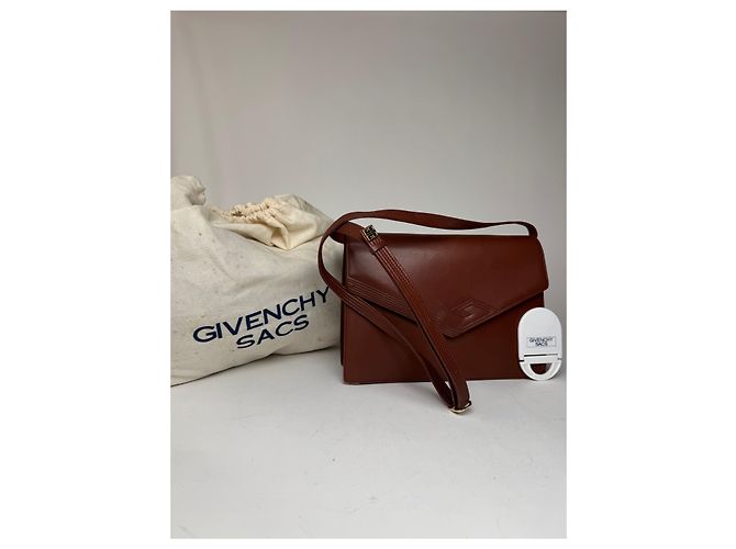 Sac en cuir vintage Givenchy 4G marron