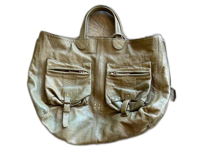 Bolsa Jerome Dreyfuss MAX de couro caqui