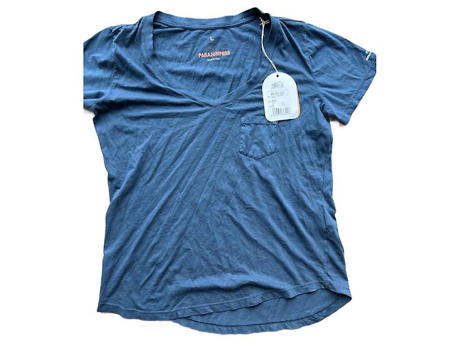 Top de algodón azul Parajumpers