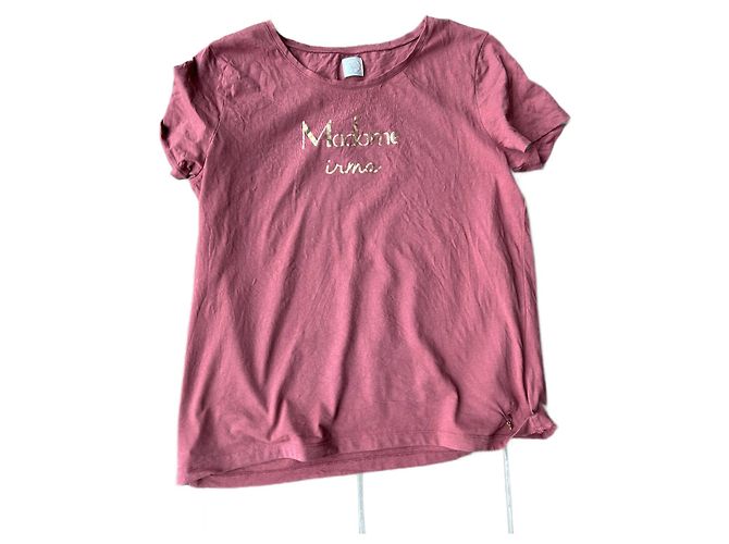 Top de algodón rojo oscuro Des Petits Hauts Burdeos