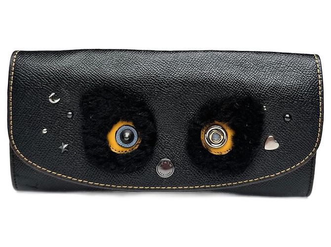 Vintage Coach Leather Wallet Black