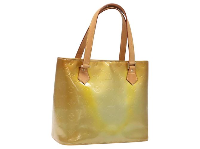 LOUIS VUITTON Monogram Vernis Houston Bolsa de Mão Cinza M91053 LV Auth bs22716