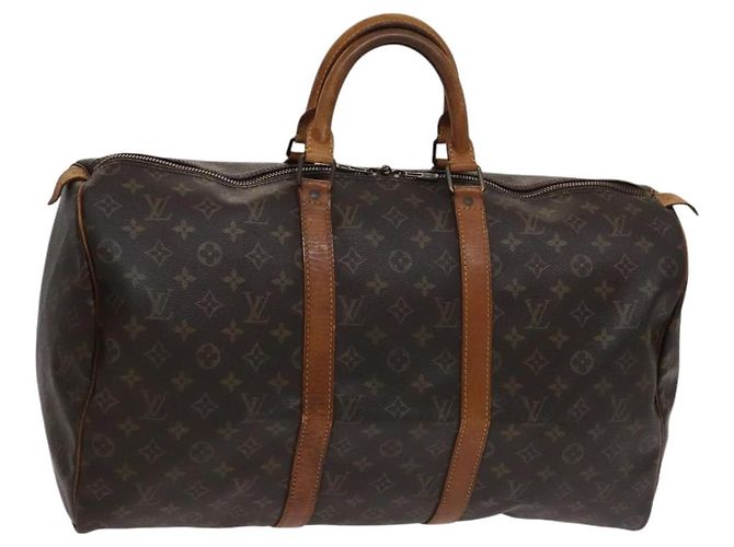 LOUIS VUITTON Monogram Keepall 50 Borsa Boston M41426 LV Auth BD429 Monogramma