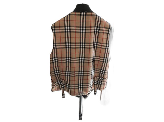 Vintage Burberrys' Weste aus London Schokolade
