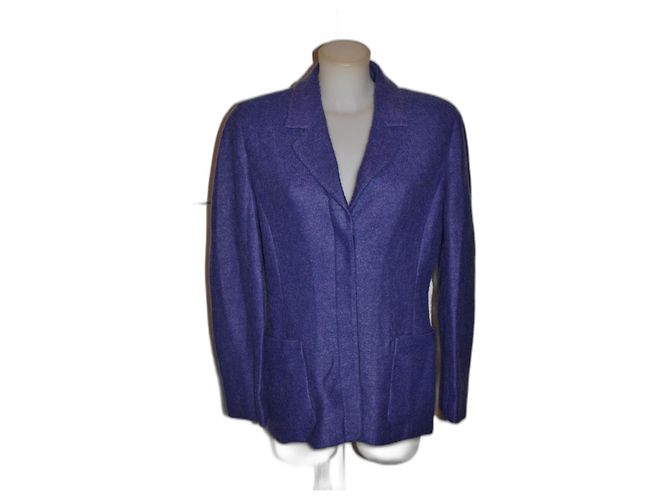 Luisa Spagnoli Wollmischjacke dunkelviolett Größe 44IT