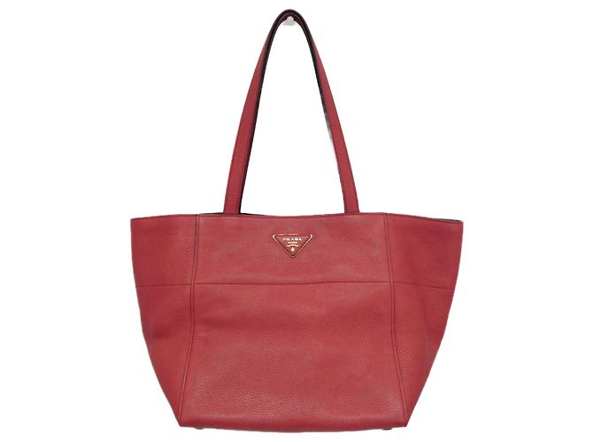 Borsa tote in pelle donna Prada rossa Rosso