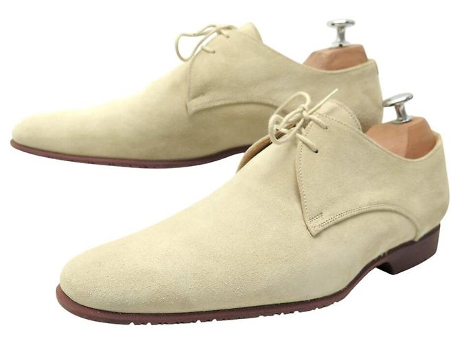 Hermès NUOVE SCARPE HERMES DERBY 2 OCCHIELLI 40.5 41 CUOIO BEIGE