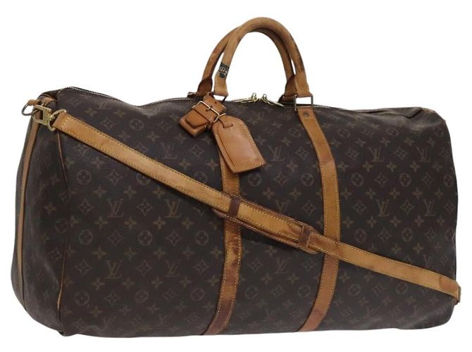 LOUIS VUITTON Monogram Keepall Bandouliere 60 Bolsa Boston M41412 LV Auth 107049