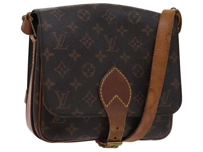 LOUIS VUITTON Monogram Cartouchiere MM Shoulder Bag M51253 LV Auth BD028 Cloth  ref.2097300