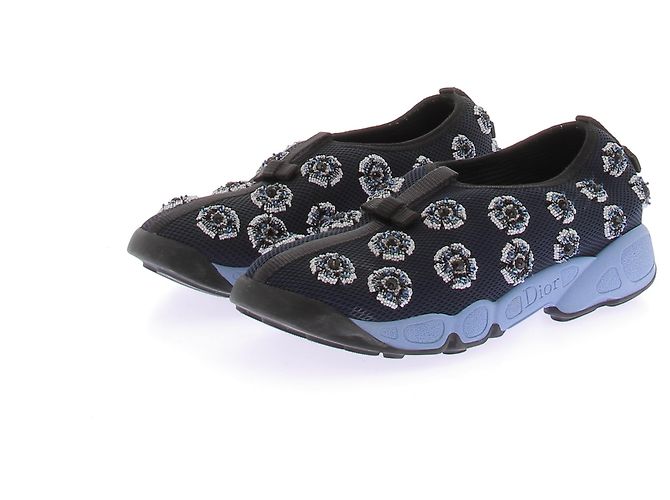 DIOR Trainers T.EU 37 Cloth Navy blue
