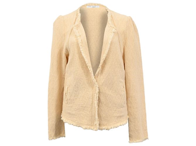 Chaqueta de punto tweed Iro Rosia en algodón beige