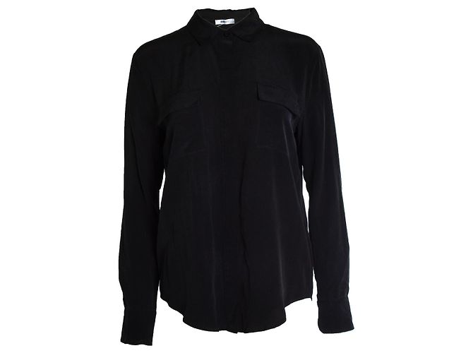 Anine Bing, camicia nera con tasche Nero
