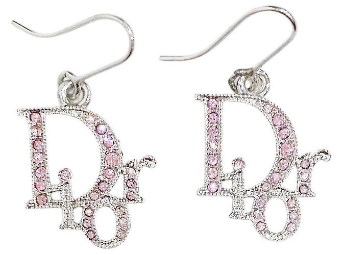 Ohrringe mit Kristall in Rosa Silber Christian Dior Pink