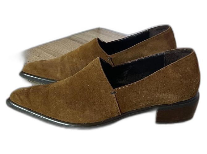 Mocassini Max Mara Marrone Cammello Pelle