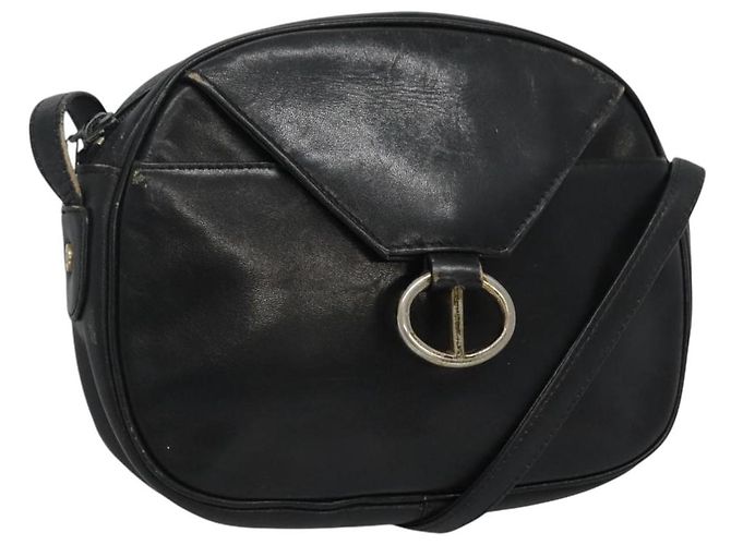 Borsa a Spalla Christian Dior in Pelle Blu Navy Oro Auth bs23532 D'oro