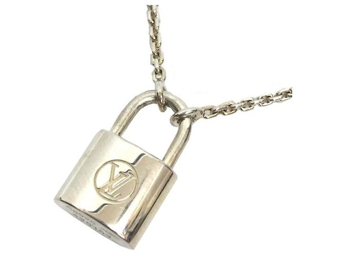Collana con pendente argento Lockit Louis Vuitton