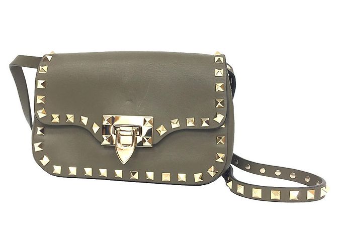 Sac pochette Valentino Garavani Rockstud Kaki 