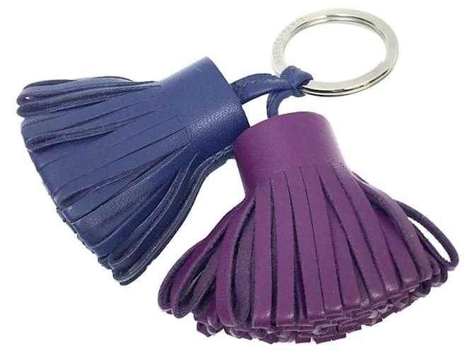Hermès Porte-clés charm Hermes Carmen Unodo Violet Bleu Marine 