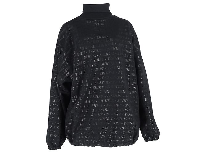 Sudadera Balenciaga con estampado total en algodón negro