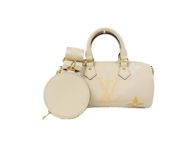 Louis Vuitton Monogram Empreinte Papillon BB Shoulder Bag Golden Cream Leather  ref.2101423