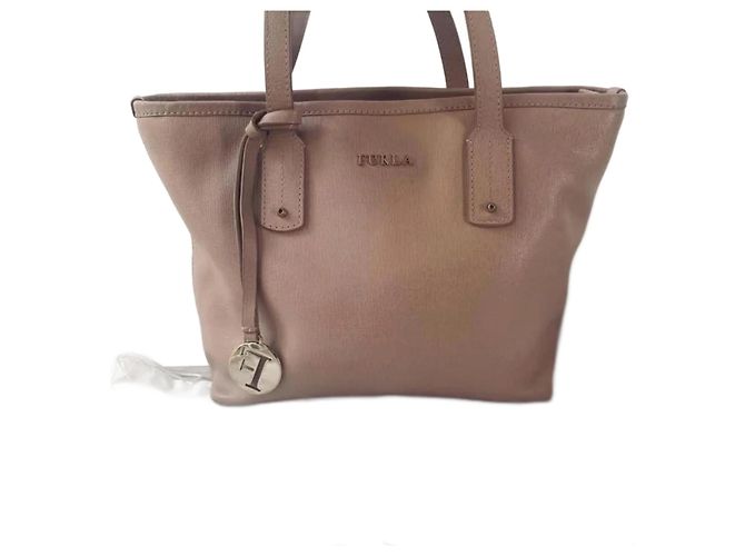 Bolsa tote de couro Furla Rosa