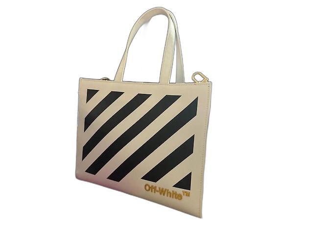 Bolso tote Off White de cuero blanco
