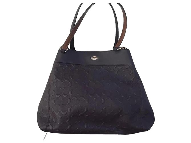 Borsa a tracolla Coach Georgie Saddle Viola scuro