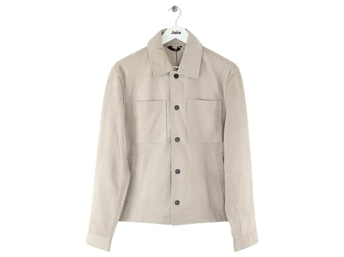 Calvin Klein Suede jacket Grey Deerskin  ref.2102306