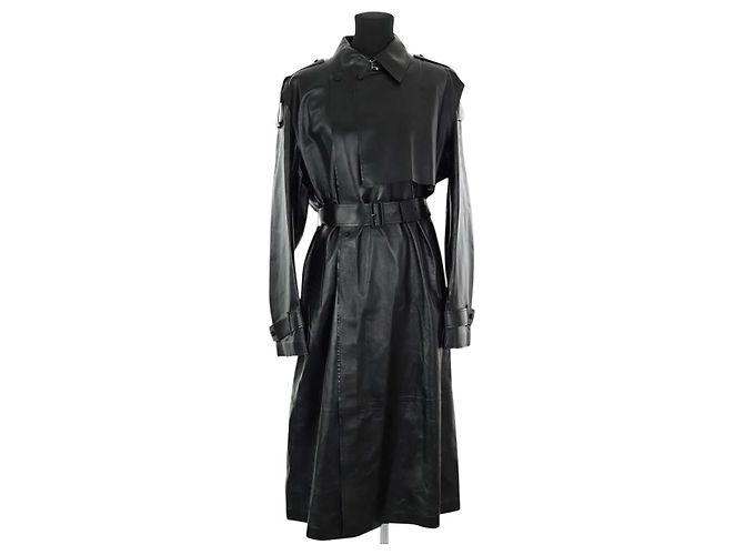 Mackage Leather trench coat Black