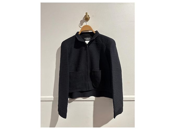 Chaquetas CHANEL T.International L Algodón Negro
