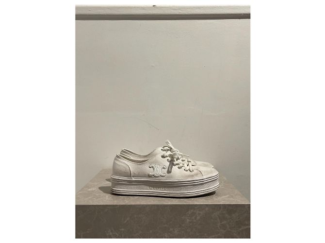 Céline Zapatillas CELINE T.EU 38 Tela Blanco