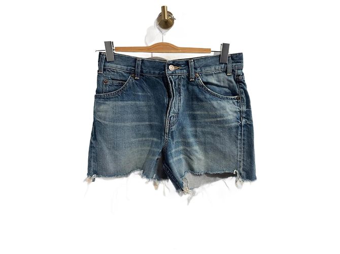 Céline CELINE Shorts T.International S Cotone Blu