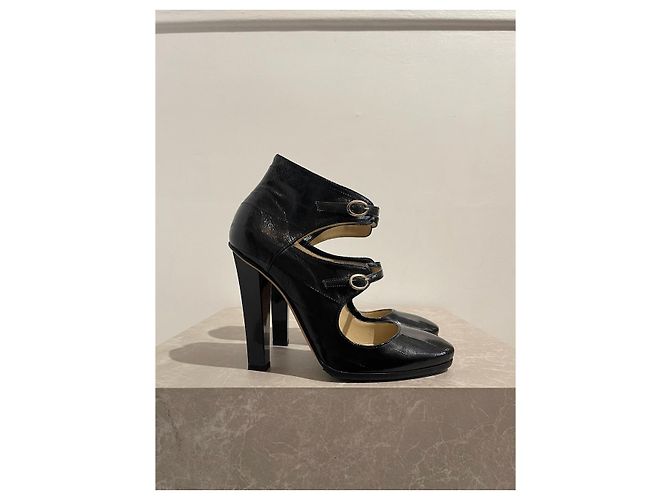 Botines JIMMY CHOO T.EU 37 Cuero Negro