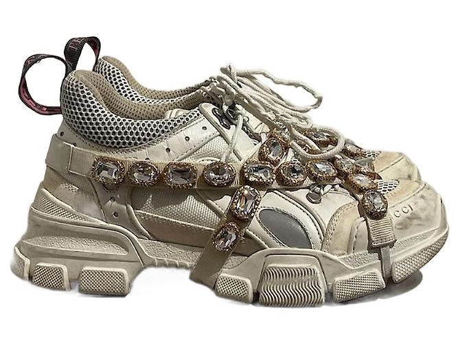 GUCCI Sneakers T.EU 38 Leder Weiß