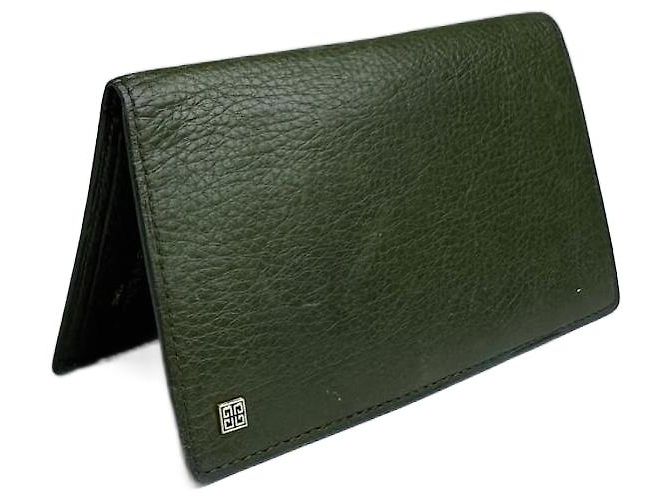 Vintage Givenchy Leather Card Holder Green